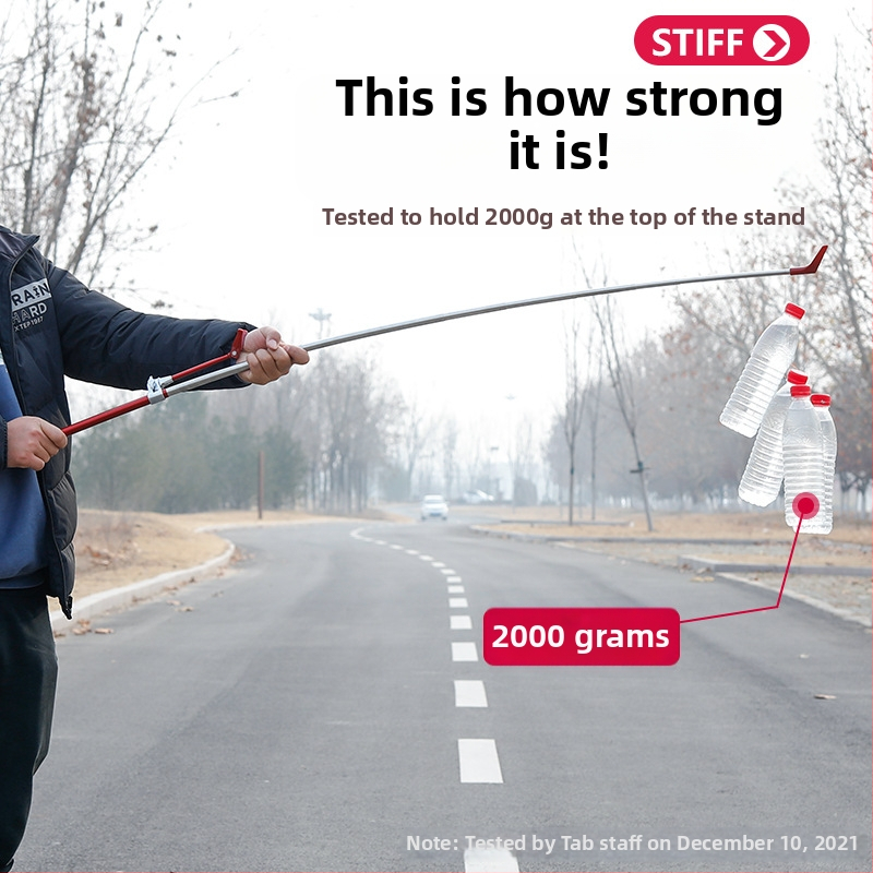 Držiak na rybárske prúty z nerezovej ocele s otočením v rôznych smeroch a skladacím dizajnom