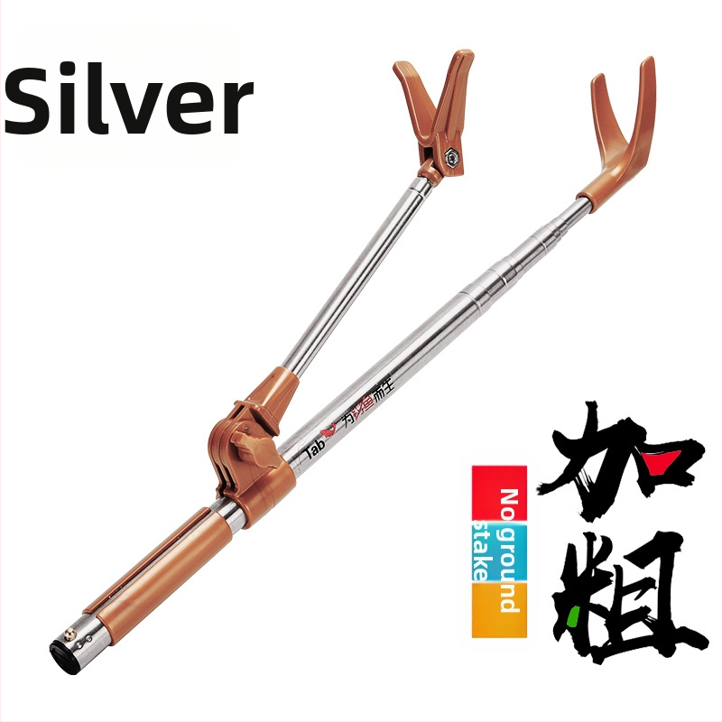 Držiak na rybárske prúty z nerezovej ocele s otočením v rôznych smeroch a skladacím dizajnom