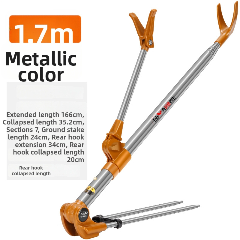 Držiak na rybárske prúty z nerezovej ocele s otočením v rôznych smeroch a skladacím dizajnom