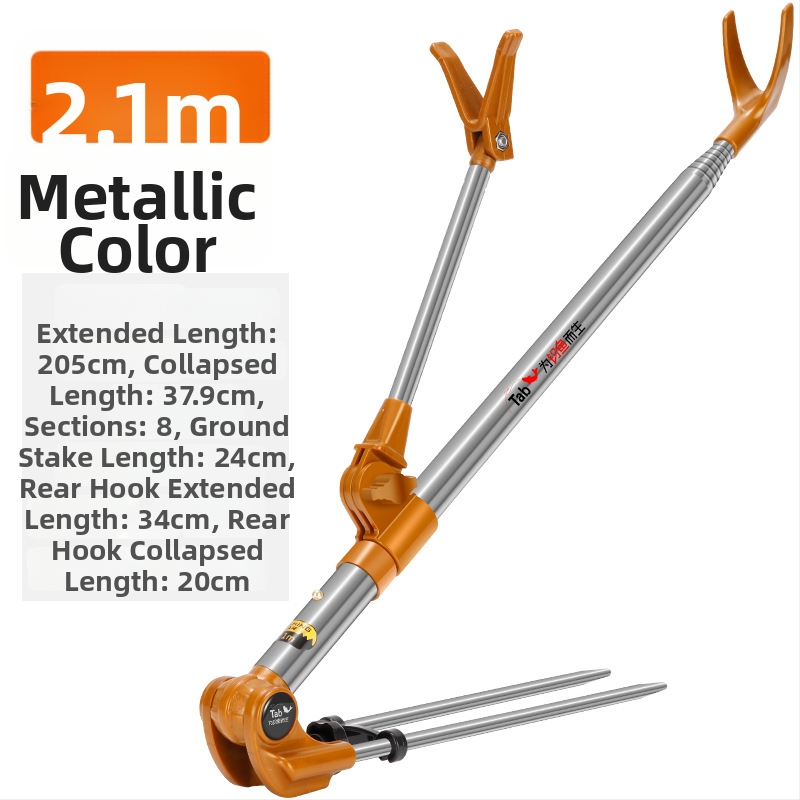 Držiak na rybárske prúty z nerezovej ocele s otočením v rôznych smeroch a skladacím dizajnom