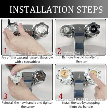 Pulton szerelhető mosdócsap (LWYG3BS; Anyaga: műanyag; Kerámiás szeleppel; Sütőfestés felület)