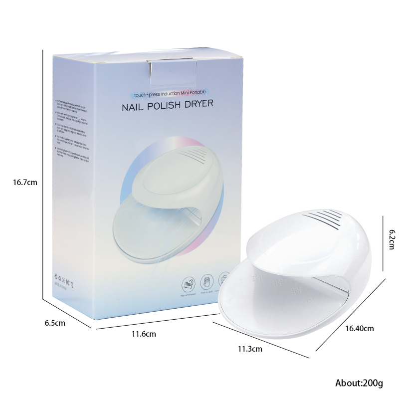 Körömlakk szárító, hordozható akkumulátorral, OEM modell, Air Dryer, 200 g, 60 darab csomag