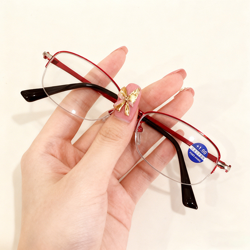 Olvasószemüveg kékfény elleni védelemmel, fém keret, vintage irodalmi retro stílus, kerek arc formájához illeszkedik