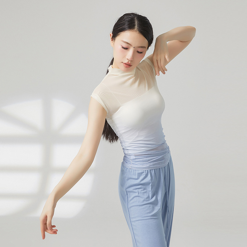 Női etno-tánc felső, hálóanyag, 95% poliészter, egész éves viselet, alkalmas latin és etno táncokra