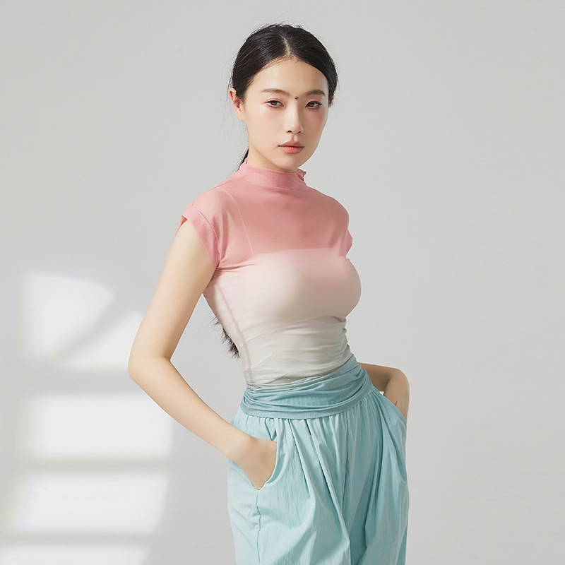 Női etno-tánc felső, hálóanyag, 95% poliészter, egész éves viselet, alkalmas latin és etno táncokra