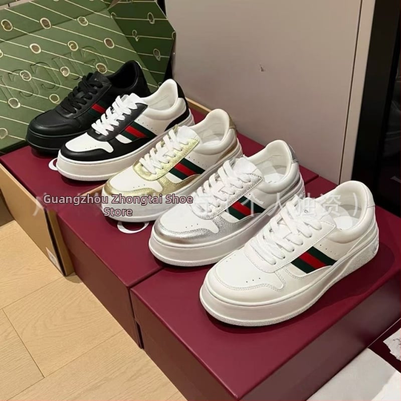 G Home ретро кецове за мъже и жени, унисекс, Горна част: телешка кожа + изкуствена кожа + плат, Дебела пета за повдигане, Шнуровка, Подметка от гума