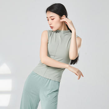 Modern tánc felső bordázott viszkóz anyaggal, félmagas gallérral, 93% viszkóz