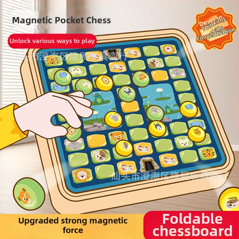 Mágneses zsebasztali játék: Ludo és Gomoku, műanyag, összecsukható és hordozható, oktató játék család számára