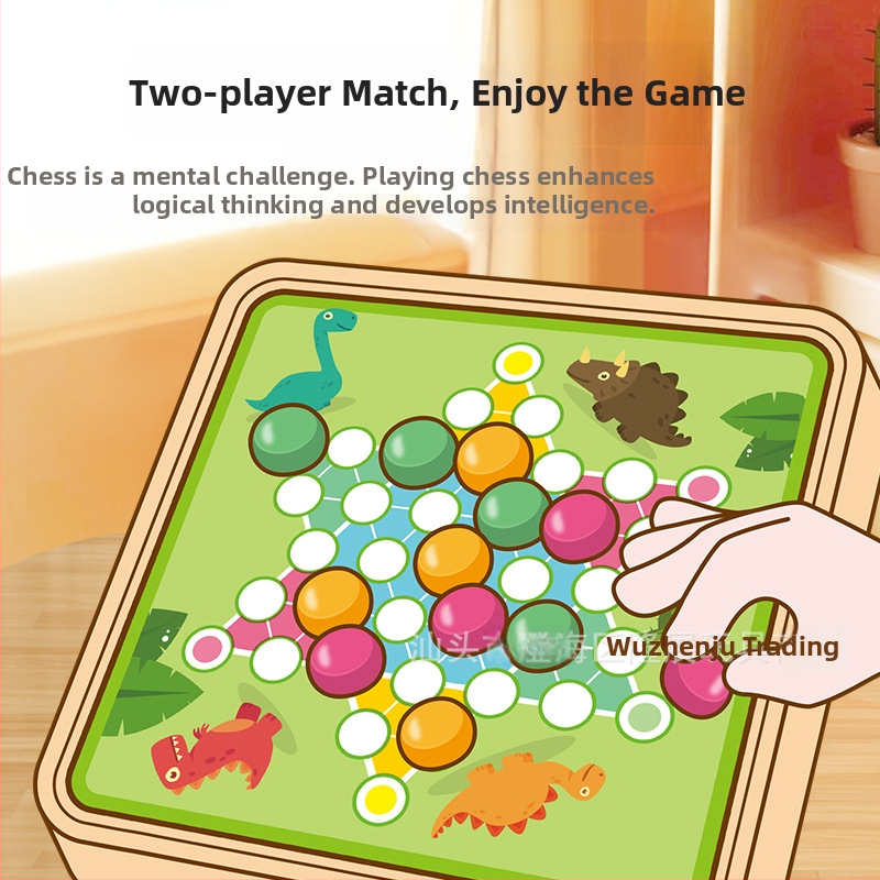 Mágneses zsebasztali játék: Ludo és Gomoku, műanyag, összecsukható és hordozható, oktató játék család számára