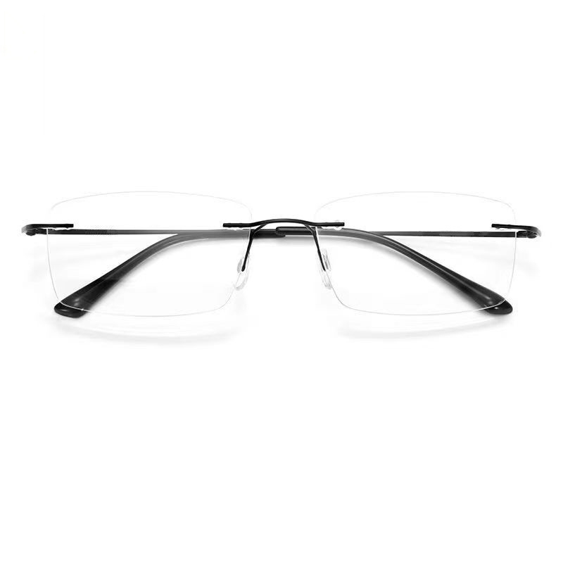 Olvasószemüveg keret nélküli kialakítással, PC lencsékkel, kékfény védelemmel, poligonális retro stílus, modell K03L