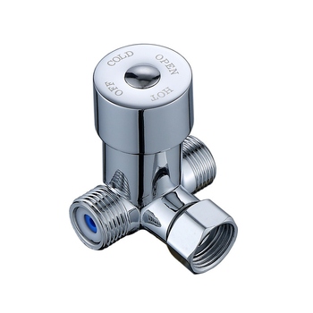 Réz hőmérséklet-szabályozó szelep forró és hideg vízhez – kiegészítő szenzoros csaphoz, márka TEGREE, meleg/hideg víz szabályozása, plating felületkezelés, modern minimalista stílus