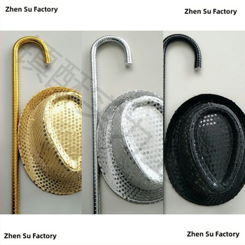 Set tanečnej palice s flitrami a klobúkom – dospelí; hmotnosť 1,0 kg; materiál: iný