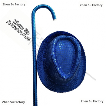 Set tanečnej palice s flitrami a klobúkom – dospelí; hmotnosť 1,0 kg; materiál: iný