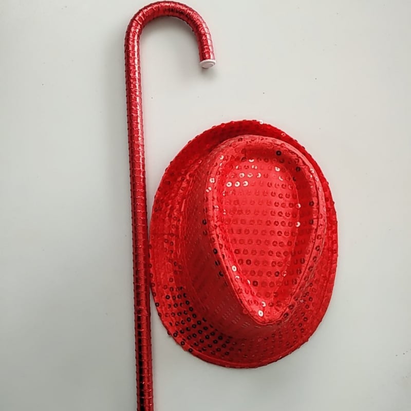 Σετ καλαμάκι χορού με στρας και καπέλο – για ενήλικες; βάρος 1,0 kg; υλικό: άλλος