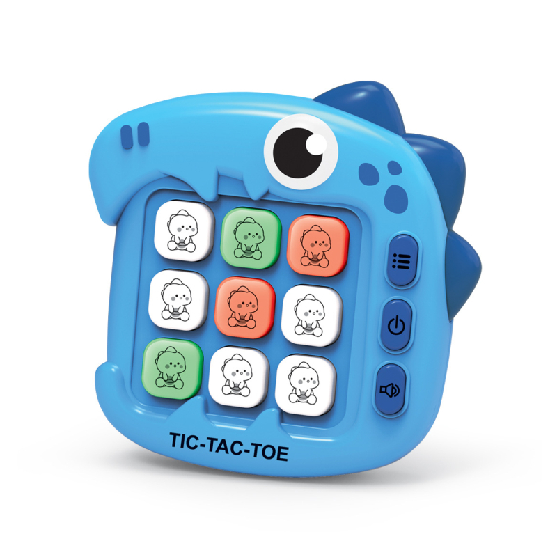 Oktatási interaktív kilenc négyzetes asztali játék 4–6 éveseknek, műanyagból, hang- és fényfunkcióval (Műanyag; Kor 4–6; Hang és fény; Asztali)