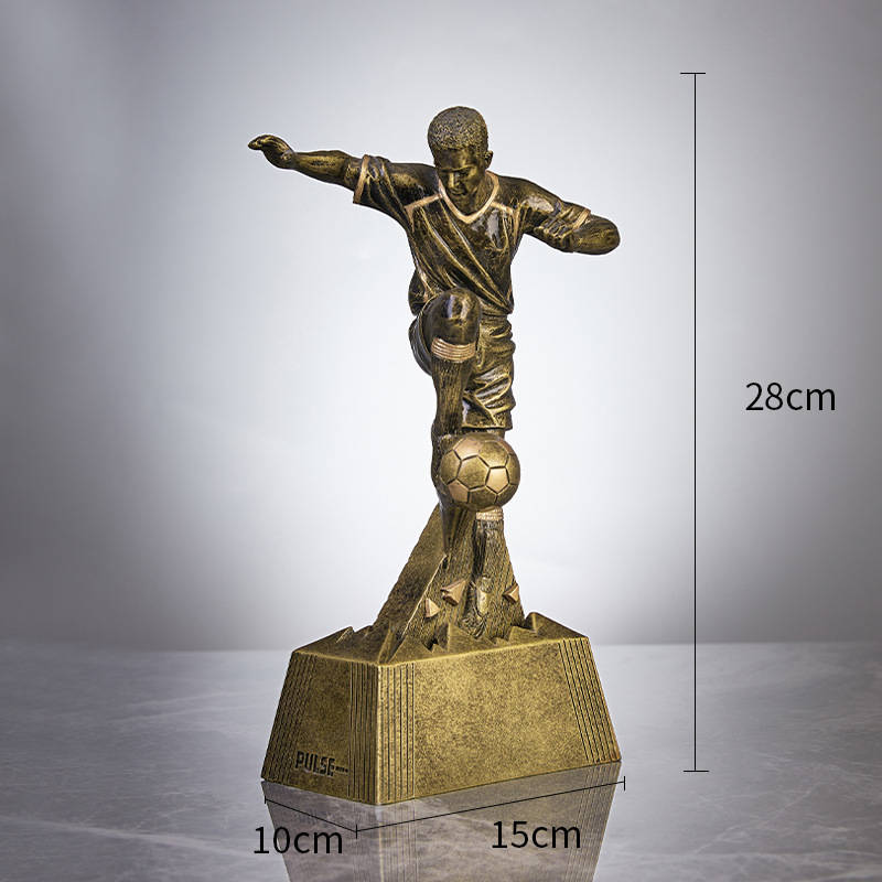 Gyanta szobor futball- és kosárlabda figurákkal, irodai asztali dekorációhoz, modern minimalist stílus