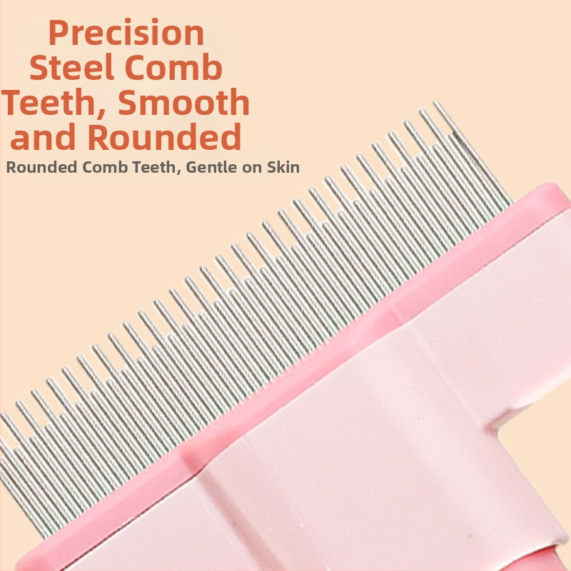 Macskaszőr ápoló fésű – masszázs, bolha eltávolítás, öntisztító, kifésülés és csomómentesítés, hosszú szőrű macskáknak (ABS, márka Pipi tao)