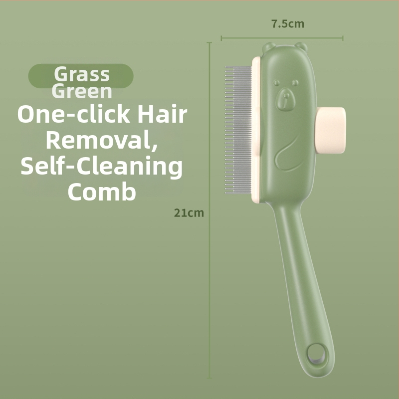 Macskaszőr ápoló fésű – masszázs, bolha eltávolítás, öntisztító, kifésülés és csomómentesítés, hosszú szőrű macskáknak (ABS, márka Pipi tao)