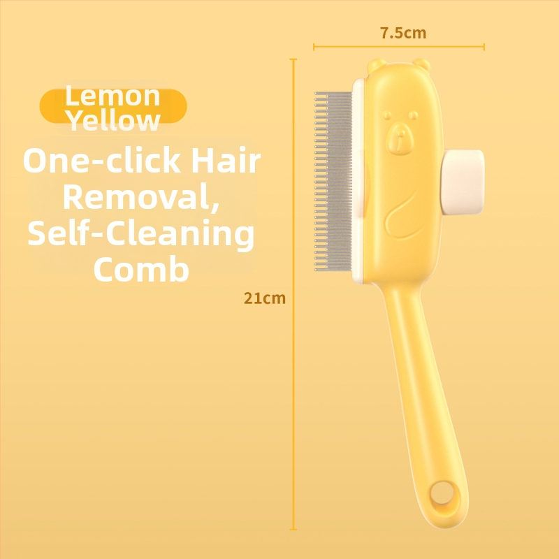 Macskaszőr ápoló fésű – masszázs, bolha eltávolítás, öntisztító, kifésülés és csomómentesítés, hosszú szőrű macskáknak (ABS, márka Pipi tao)