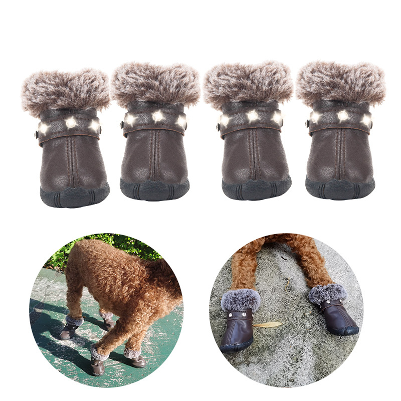 LOVOYAGER Kutyacipő - vízálló, csúszásmentes, meleg, kopásálló, plüss bélés (4 db)