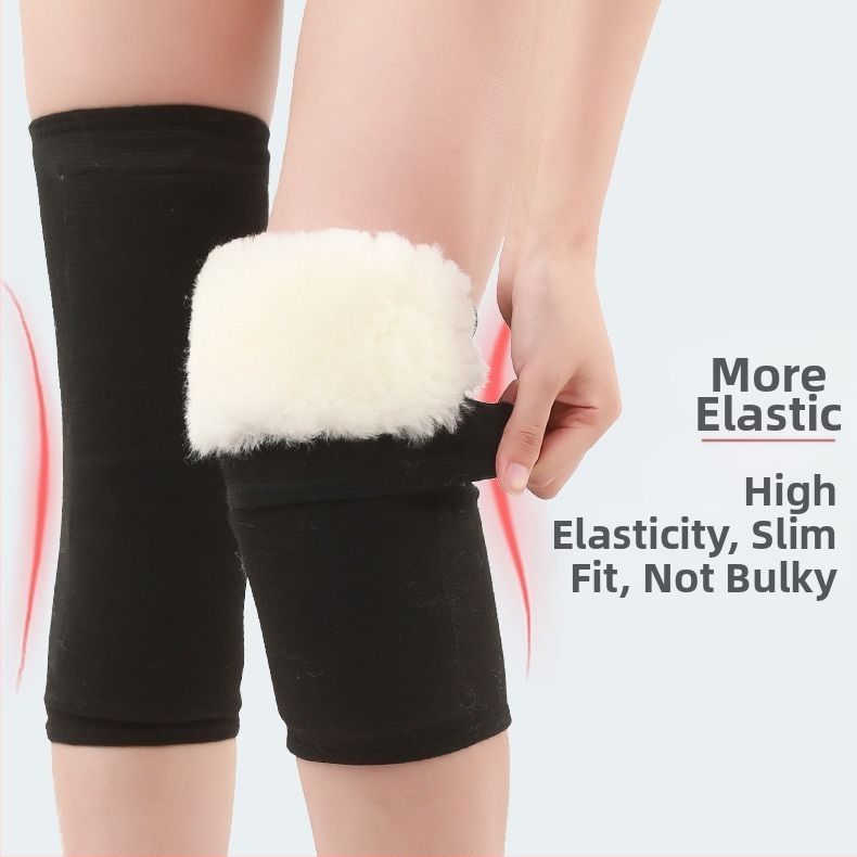 Vlnené predĺžené návleky na kolená pre dospelých, zimná vonkajšia jazda na bicykli