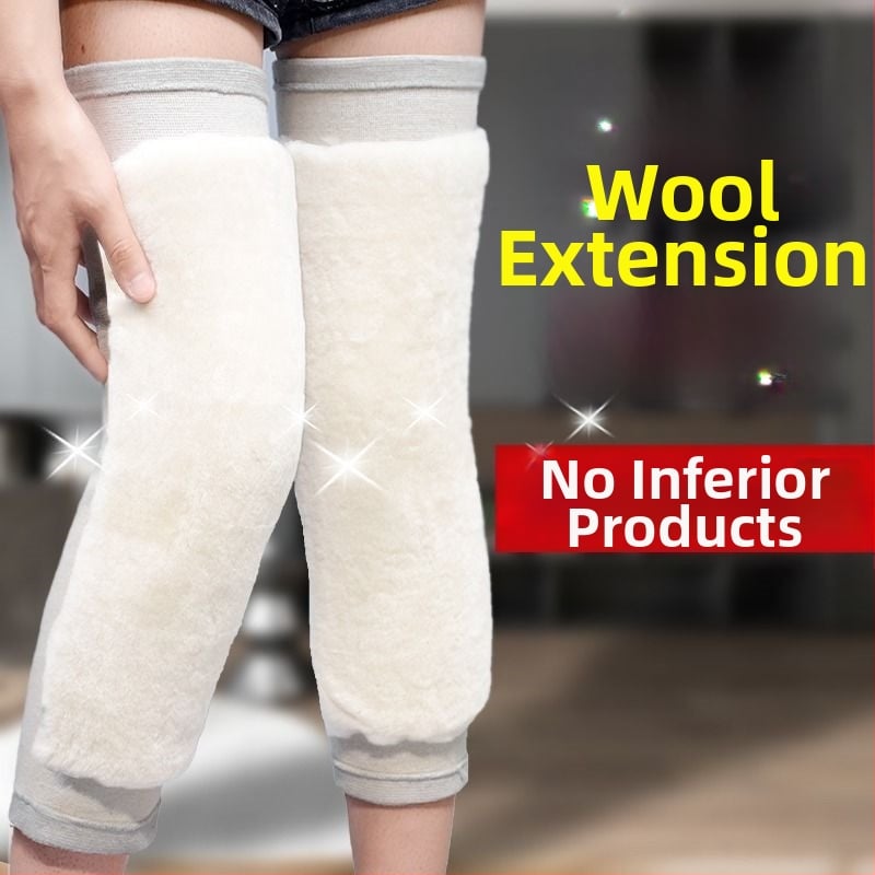 Vlnené predĺžené návleky na kolená pre dospelých, zimná vonkajšia jazda na bicykli
