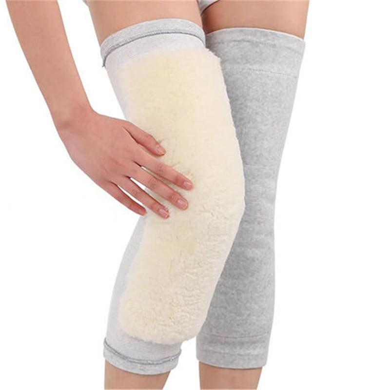 Μαλλί επιμηκυμένα θερμαινόμενα γόνατα για ενήλικες, χειμερινή εξωτερική ποδηλασία