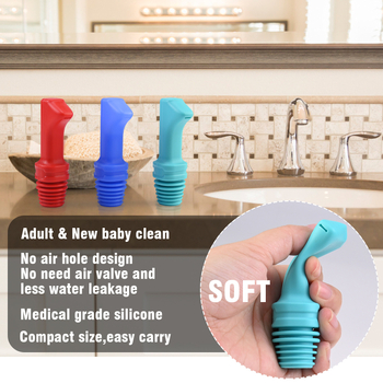 Hordozható női higiénés eszköz HaoEhhl — utazáshoz, kompakt szilikon tisztító készülék nyomásra működő vízkiáramlással, modern egyszerű stílus