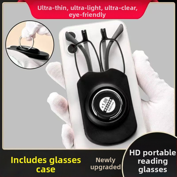 Összecsukható olvasó szemüveg, telefontokra rögzíthető, ultra könnyű, kékfény elleni védelem, gyantából készült lencsék