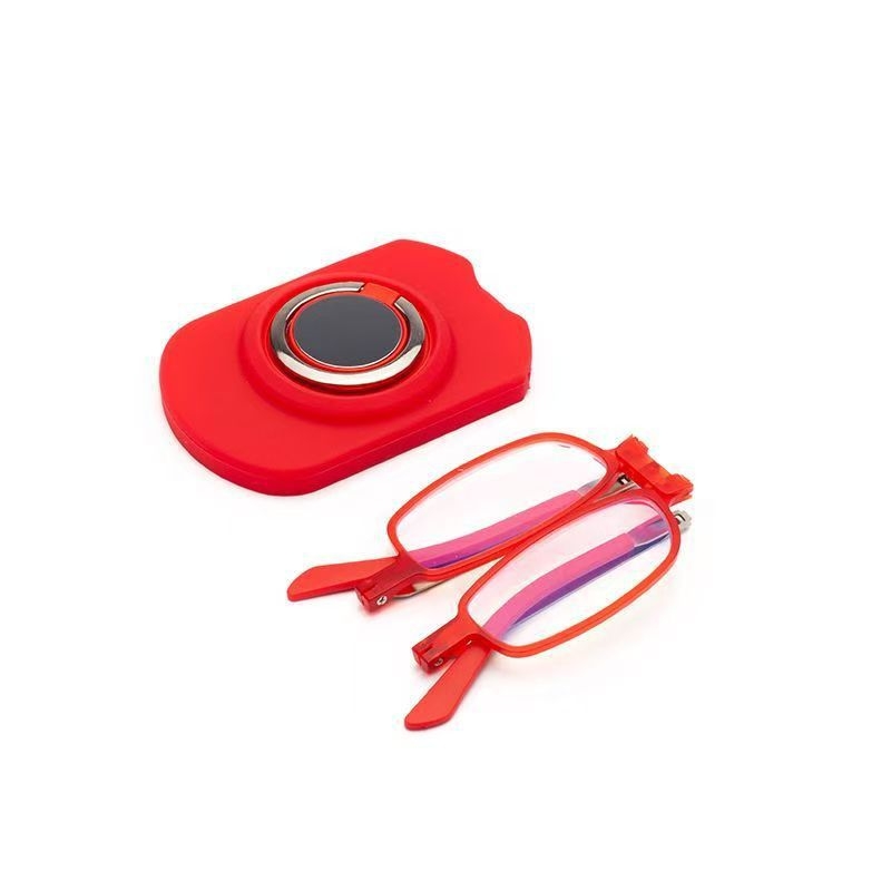 Összecsukható olvasó szemüveg, telefontokra rögzíthető, ultra könnyű, kékfény elleni védelem, gyantából készült lencsék