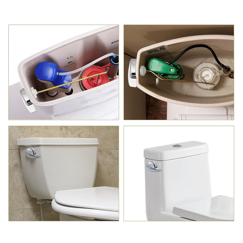 WC tartálygomb réz-ABS rúddal – modern minimalist kapcsoló kiegészítő