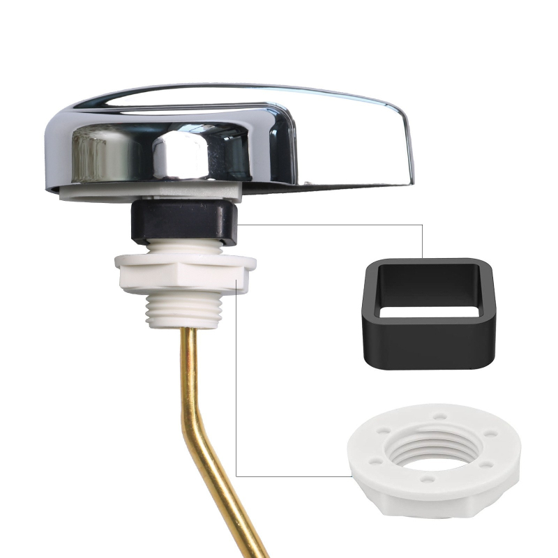 WC tartálygomb réz-ABS rúddal – modern minimalist kapcsoló kiegészítő