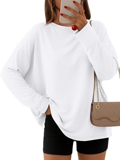 Tencel blend anyagú póló, univerzális mintával, hosszú ujjú, kerek nyakú, ősz 2025