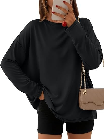 Tencel blend anyagú póló, univerzális mintával, hosszú ujjú, kerek nyakú, ősz 2025