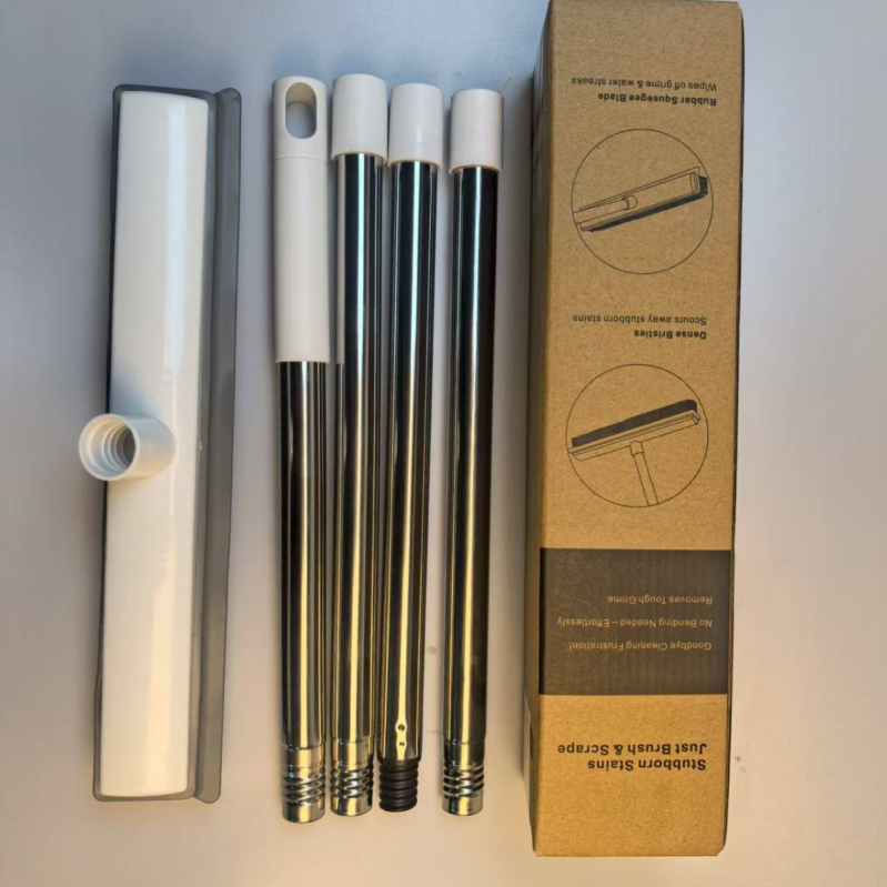 Háziállatpadlótisztító kefével rozsdamentes acélból és szilikonból (TPR), hosszú nyél, szőr eltávolítása, tisztítás vízzel