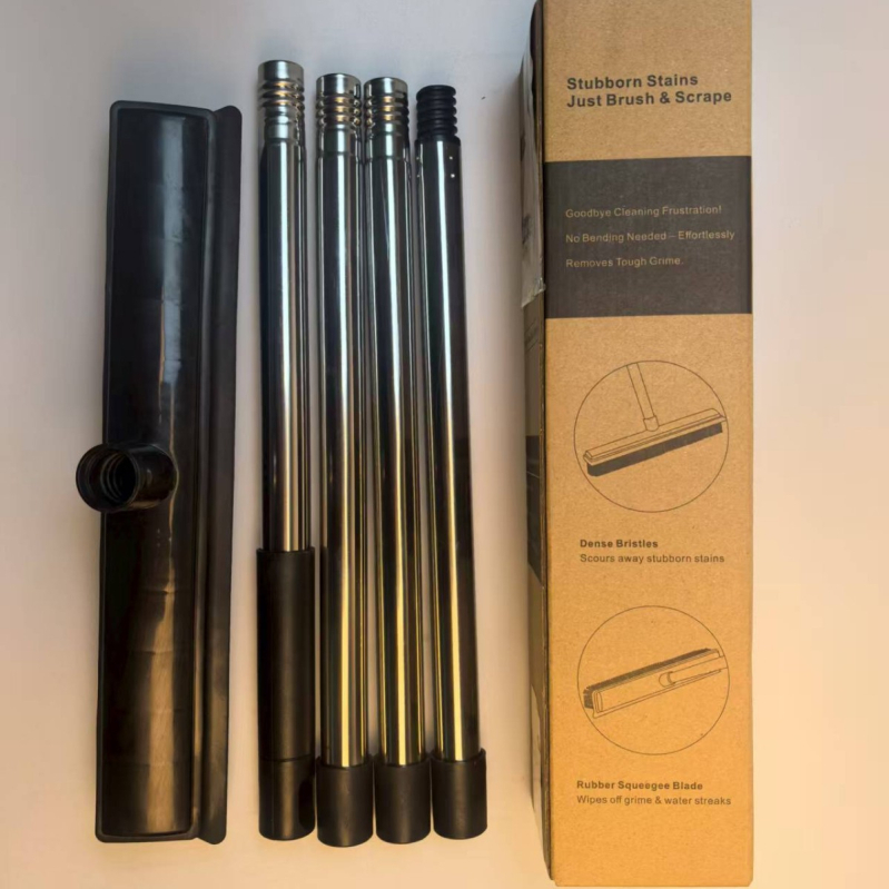 Háziállatpadlótisztító kefével rozsdamentes acélból és szilikonból (TPR), hosszú nyél, szőr eltávolítása, tisztítás vízzel