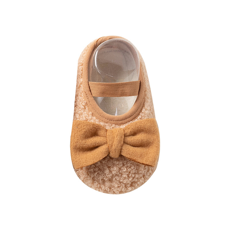 Gyerekeknek való padlóra illő zokni, csúszásmentes talppal, teddy velúr textúrával, vastag téli belső zokni