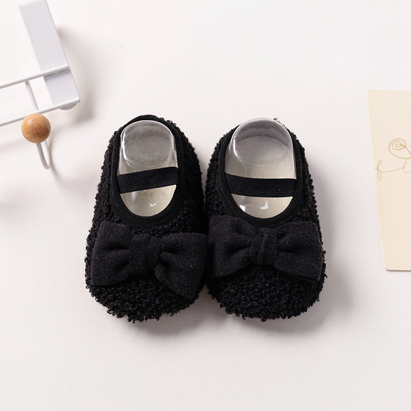 Gyerekeknek való padlóra illő zokni, csúszásmentes talppal, teddy velúr textúrával, vastag téli belső zokni