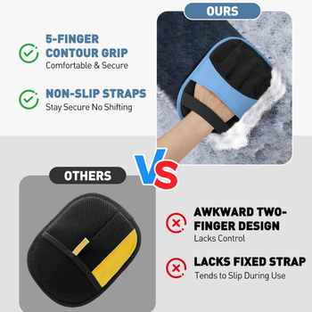 Állatbarát statikus szőrtelenítő kesztyű íves fejjel hosszú szőrű macskáknak; anyagok: hálózati szövet + magas sűrűségű pamut + ragadós szőrrel borított textília + PU bőr; bevezetés 2025 tél