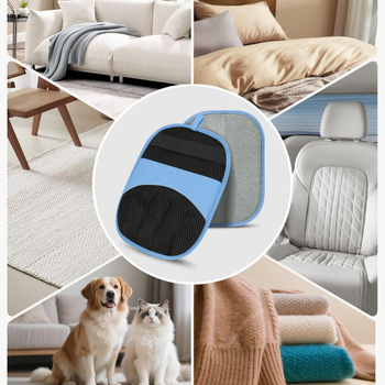 Állatbarát statikus szőrtelenítő kesztyű íves fejjel hosszú szőrű macskáknak; anyagok: hálózati szövet + magas sűrűségű pamut + ragadós szőrrel borított textília + PU bőr; bevezetés 2025 tél