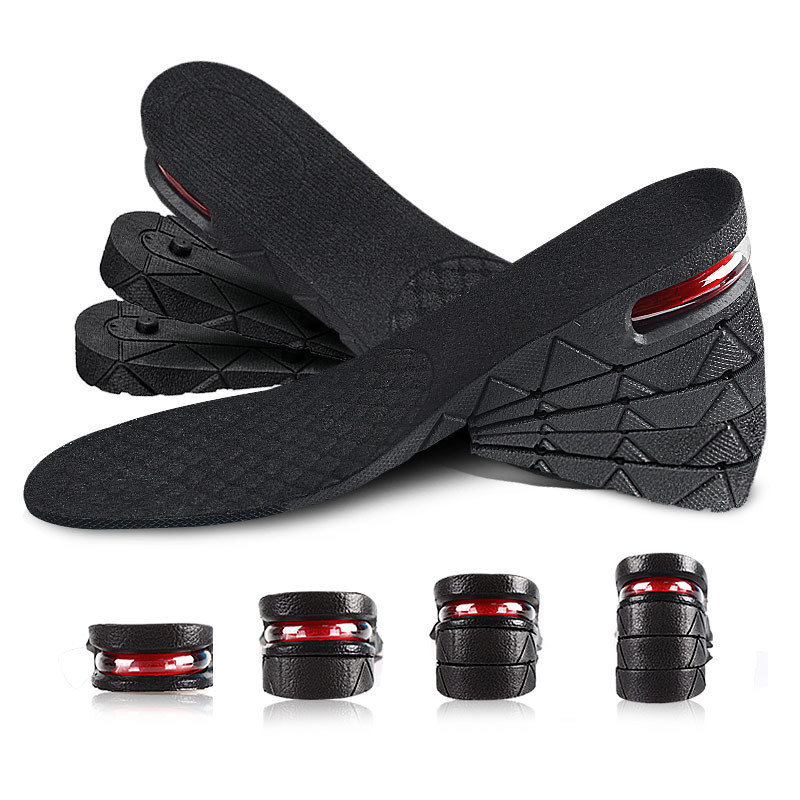 Magasságot növelő talpbetét levegő párnával, 8 cm emelés, légáteresztő, csúszásmentes.