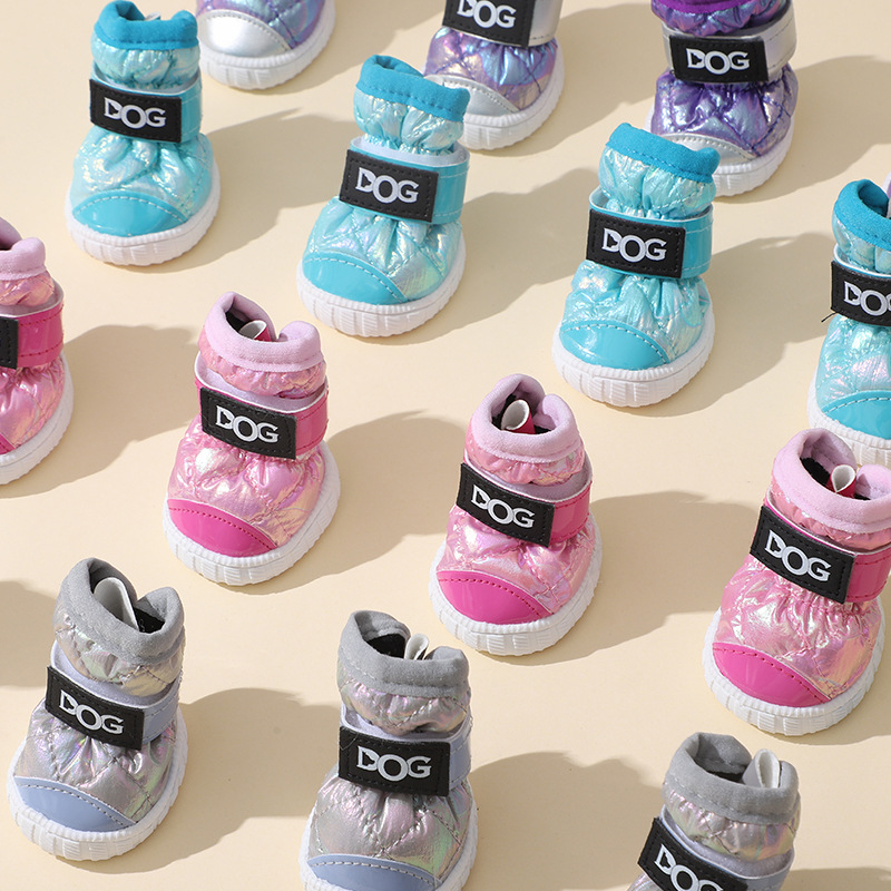 Téli kutyacipő, puha talpú, csúszásmentes, meleg, lazább stílusú sétálócipő