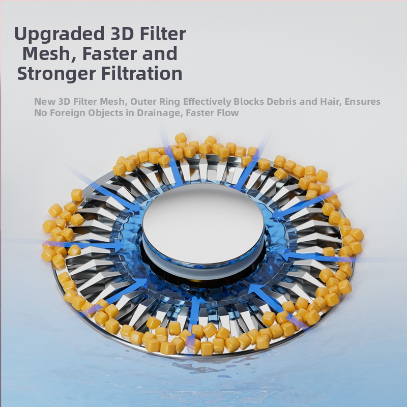 Rozsdamentes acél mosdó pop-up leeresztő dugó, visszafolyás elleni és szagellenző maggal — Modell ZC-16800060