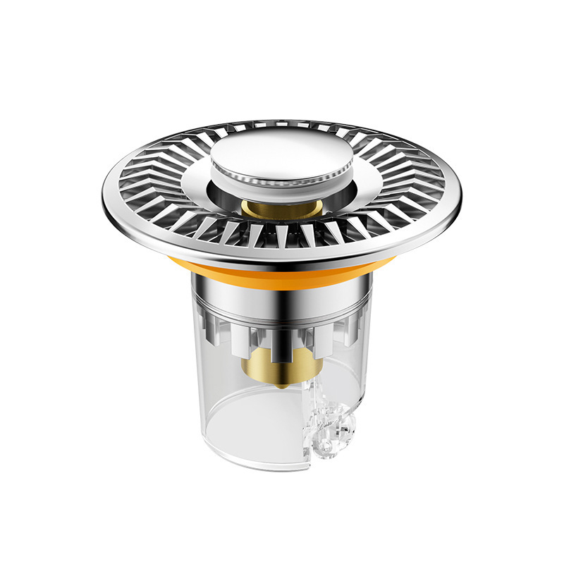 Rozsdamentes acél mosdó pop-up leeresztő dugó, visszafolyás elleni és szagellenző maggal — Modell ZC-16800060