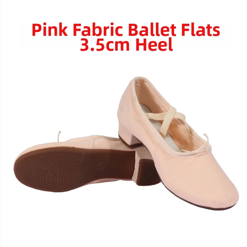 Pantofi de dans - Pantofi de antrenament cu talpă moale pentru femei adulte, talpă din cauciuc, vârf din pânză, balet / dans modern / dans latino