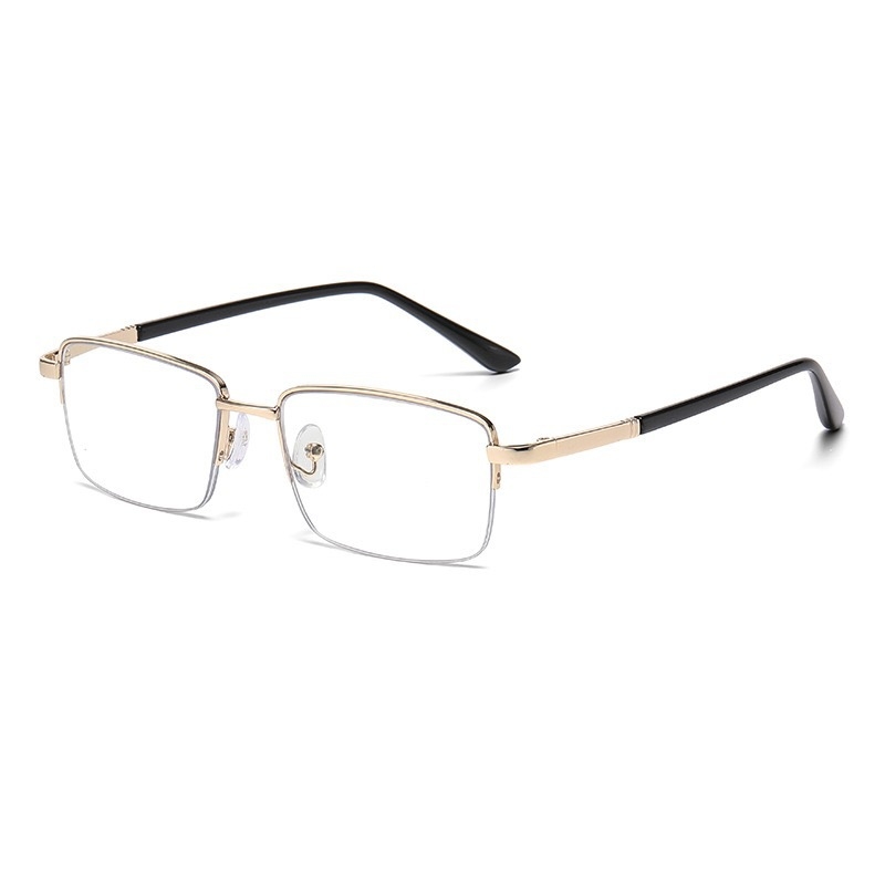 Olvasó szemüveg kékfény elleni védelemmel, félkeret, fém + PC keret, PC lencsék