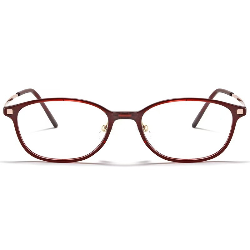 Presbiopikus olvasó szemüveg kékfény elleni védelemmel - teljes keret, fém+PC keret, minimalistán elegáns dizájn, kis méretű arcokra