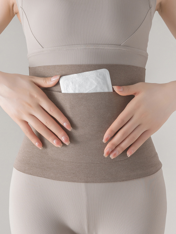 Derong termikus deréköv kettős zsebbel, melegíti a derekát és a hasát, gyomorvédelem, megfázás elleni védelem