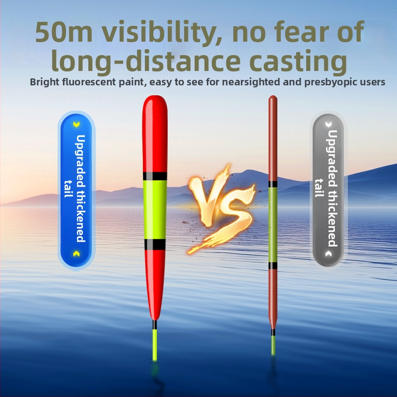 Horgászúszó – ultra vastag, hosszú hatótávolságú, rendkívül érzékeny, vastag farokú vad horgászúszó, karpas és vad karpa, kompozit anyag