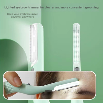 LED világítással rendelkező szemöldöknyíró, újratölthető, ABS test (Márka: Eline; Anyag: ABS; Kategória: Szemöldöknyíró; Magánmárka engedélyezett: Igen; Import: Nem)